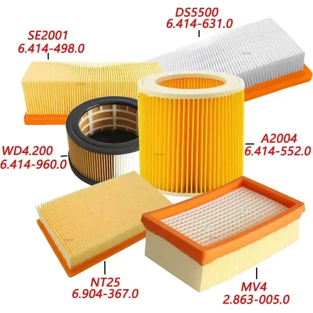 Hot Sell PULONGTE Cutting Replacement Filters for Kar Cher WD1 Vacuum Cleaner Cartridge Mesh HEPA Air