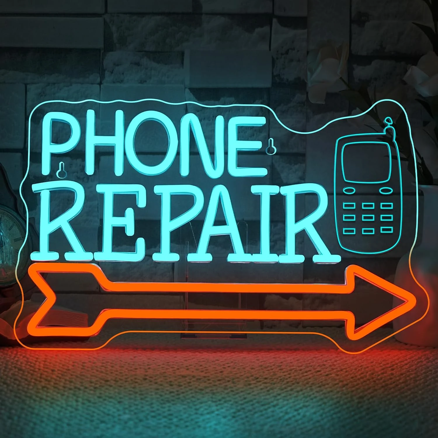 Phone Repair Neon Sign Dimmale Neon Lights For Wall Decor Led Lights ForMobile Phone Repair Shop Business Cellphone Repair Shop Decor USB Powered 14.6x9.1in