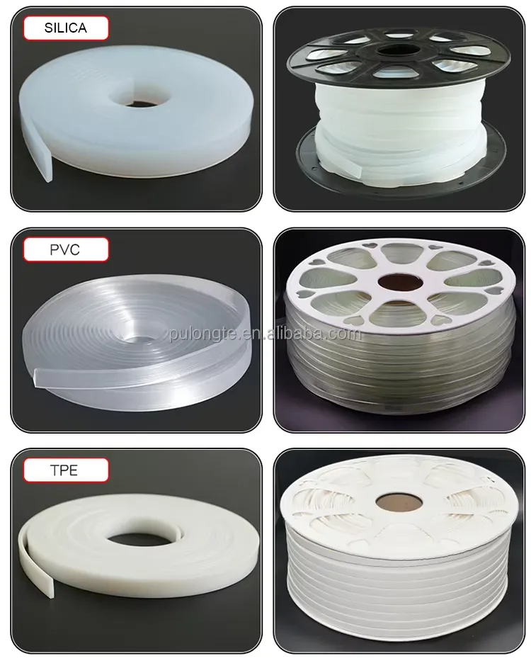 Extruded Clear PVC TPE Silicon Seal Strips 3*11-14mm Custom Sizes for Backlit Light Box Advertising with Cutting Service