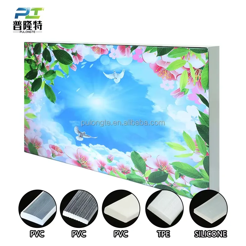 3mmx14mm Plastic Silicone Rubber Strip for LED Light Box Frameless LED Backlit Fabric Light Box in Fabric Printing Industry