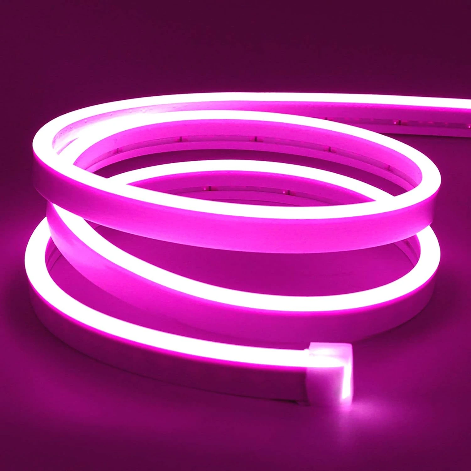 LED Neon Flex Pink Neon Light Strip 12V Waterproof Silicone LED Neon Rope Light for Kitchen Bedroom Indoor Outdoor Decoration