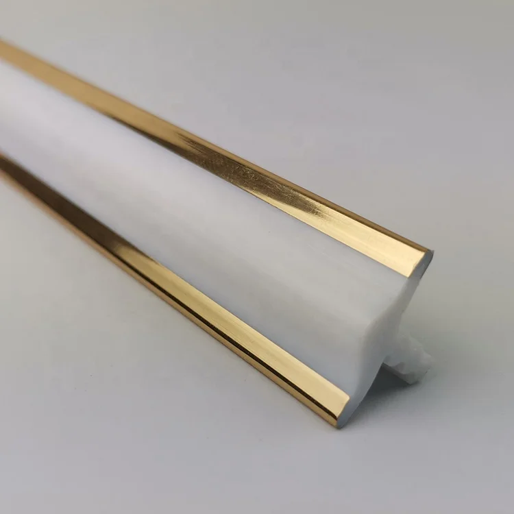 New Design White and Gold Chrome T Molding for Arcade Machine