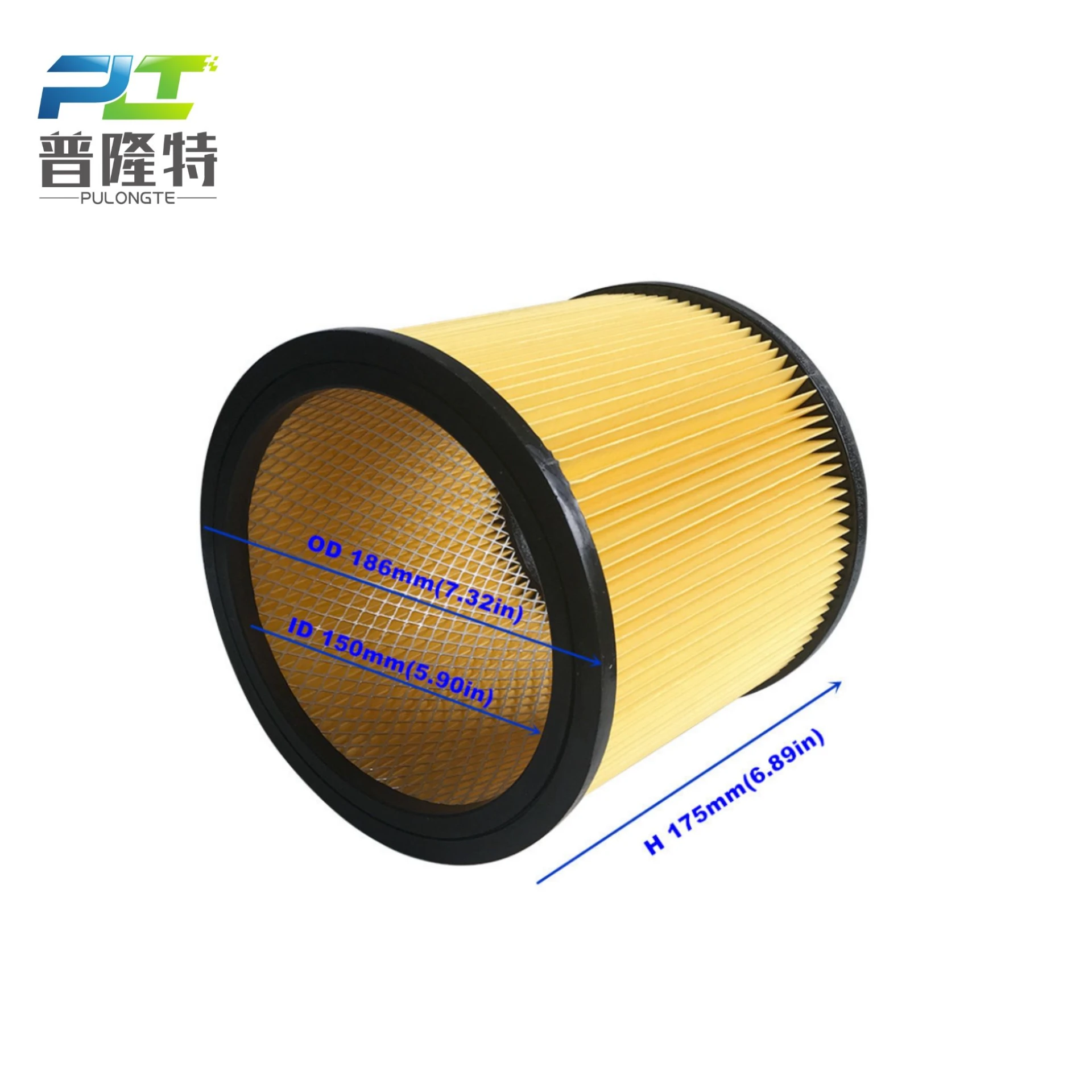 PULONGTE Custom Cutting Replacement Filters for Kar Cher WD1 Vacuum Cleaner Cartridge Mesh HEPA Air Filter