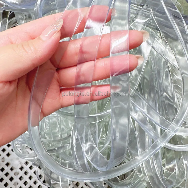 14*3mm 12*3mm Flat Silicone Seal Strip PVC TPE Keder Light Box Silicone Rubber Product