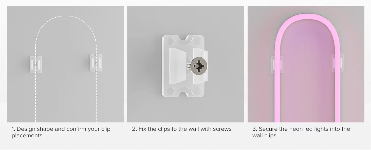 LED Neon Flex Pink Neon Light Strip 12V Waterproof Silicone LED Neon Rope Light for Kitchen Bedroom Indoor Outdoor Decoration